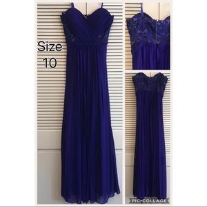 La Femme Royal Purple Evening Gown
